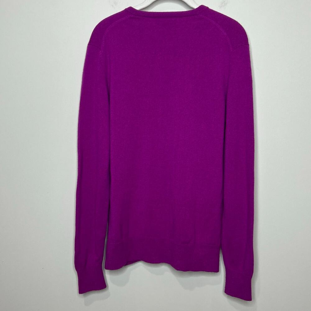 Lands' End 100% Cashmere Purple Cardigan Sweater Size M - Picture 5 of 8